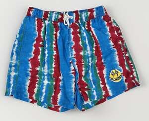 Guess x J Balvin Tie Dye Swim Trunk Shorts Blue Relaxed Fit Small Beachwear